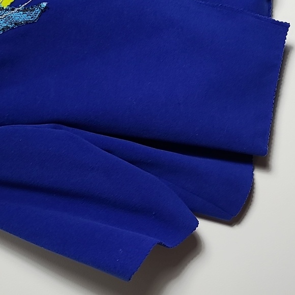 JUST BARB Heavy Weight Abstract Pattern Open Front One Pocket Cardigan Size L/XL - Picture 3 of 16